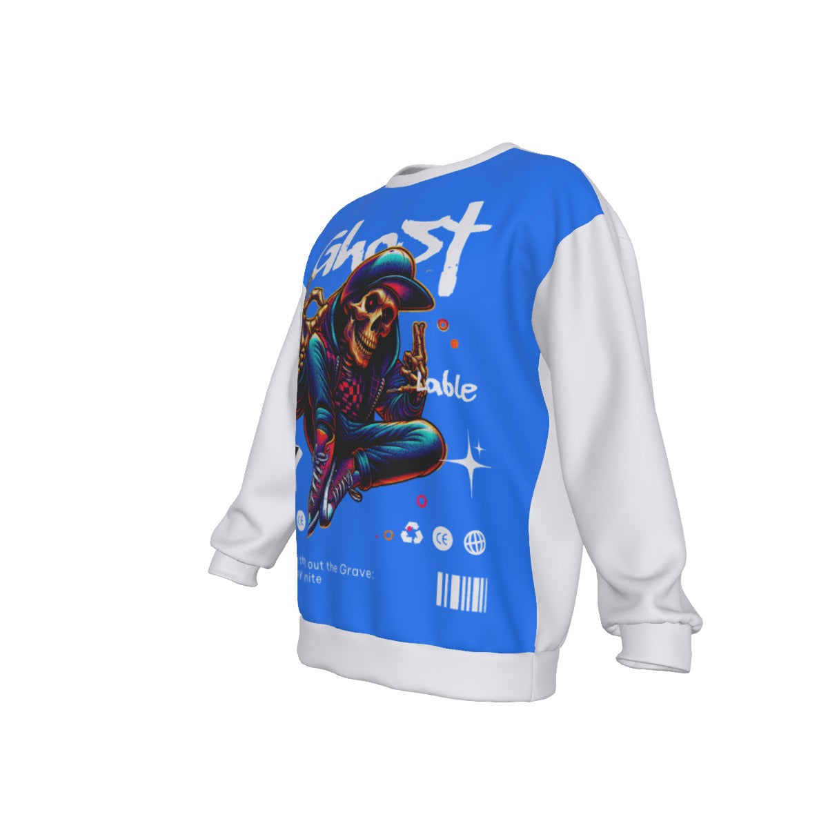 All-Over Print Men's Drop Shoulder Round Neck Long-Sleeved Sweatshirt
