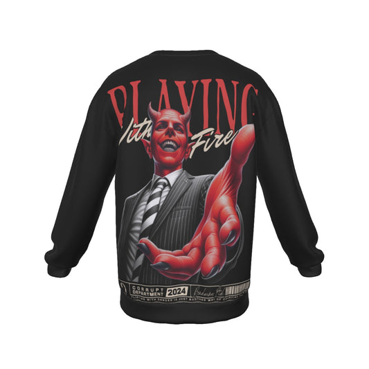 All-Over Print Men's Drop Shoulder Round Neck Long-Sleeved Sweatshirt